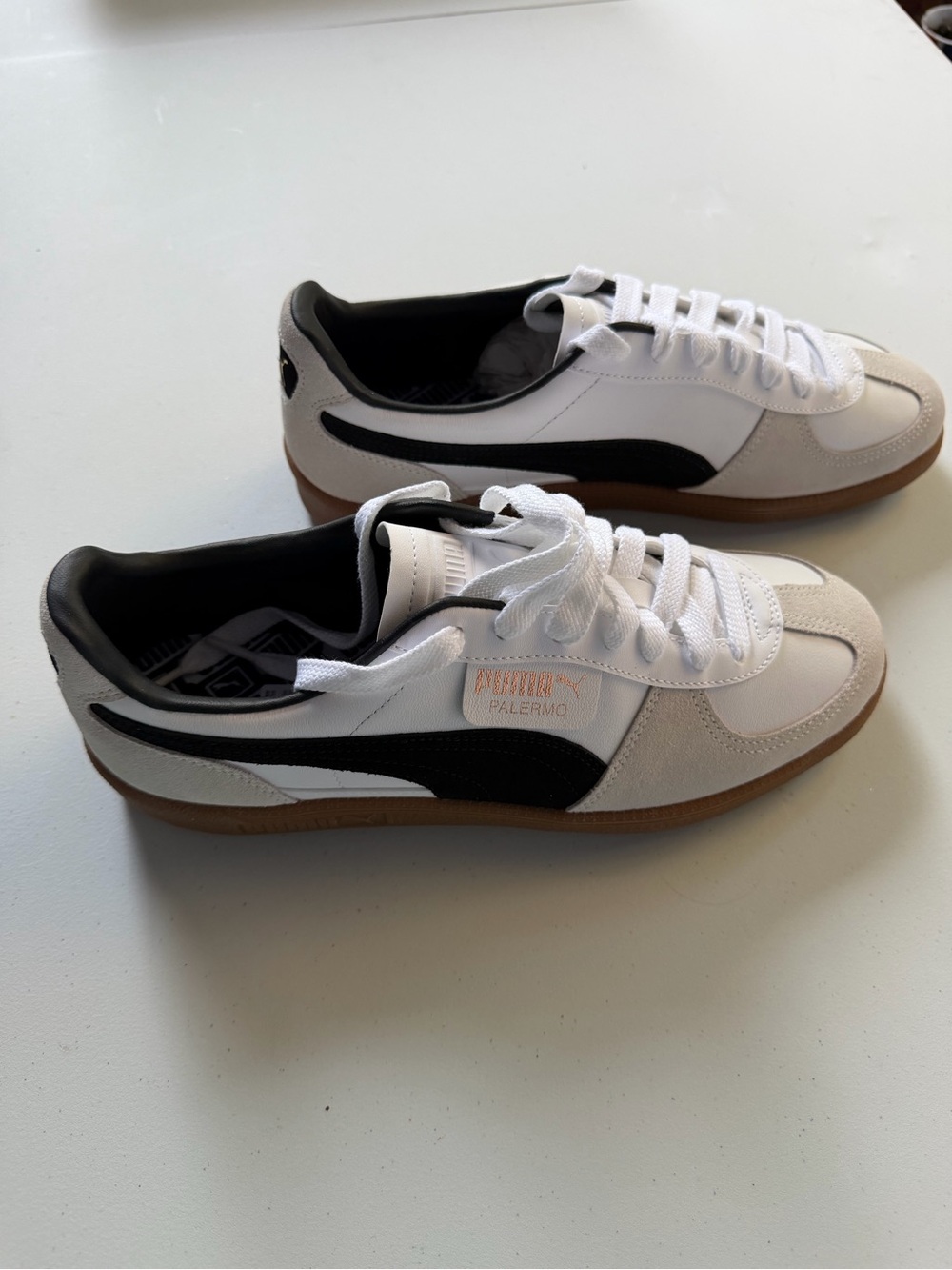 Puma Men’s Sneakers in White, Black and Gum